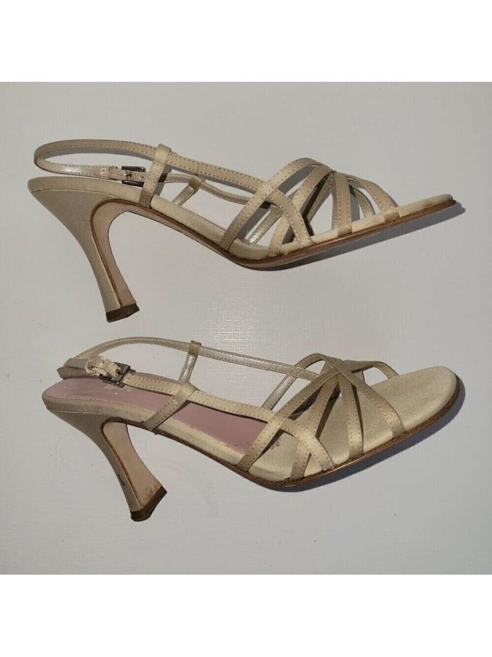 BP Nordstrom Lauren Strappy Sandal Ivory Beige Dressy Shoe Women's Size 6.5 - Picture 7 of 15